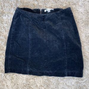 Wild Honey Black Corduroy Skirt